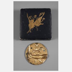 Vergoldete Silbermedaille Max Klinger 1914