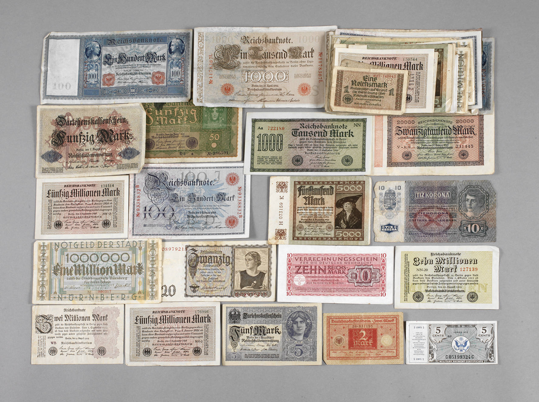 Konvolut Geldscheine