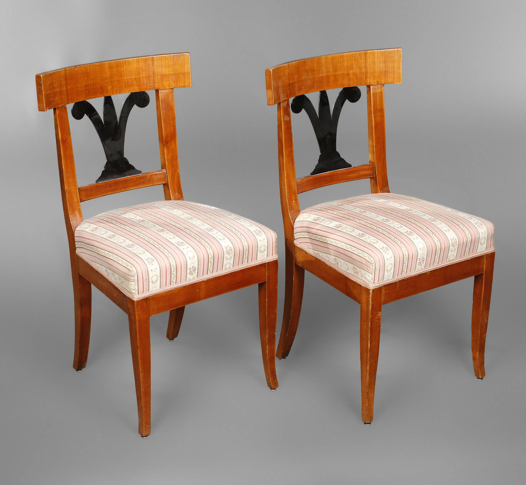 Paar Biedermeier Stühle