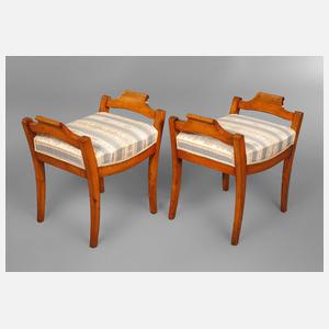 Paar Hocker Biedermeier