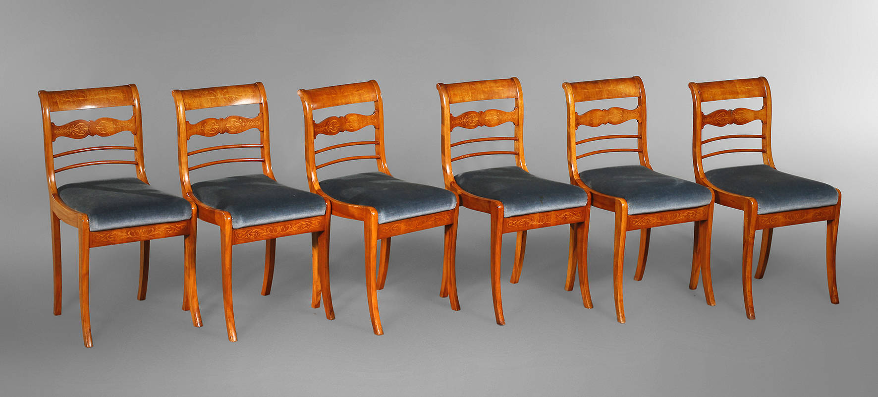 Sechs Biedermeier Stühle