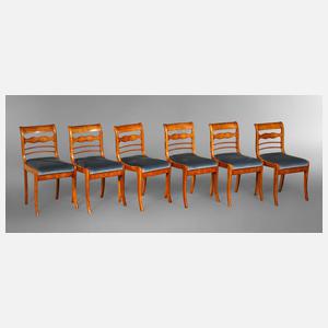 Sechs Biedermeier Stühle