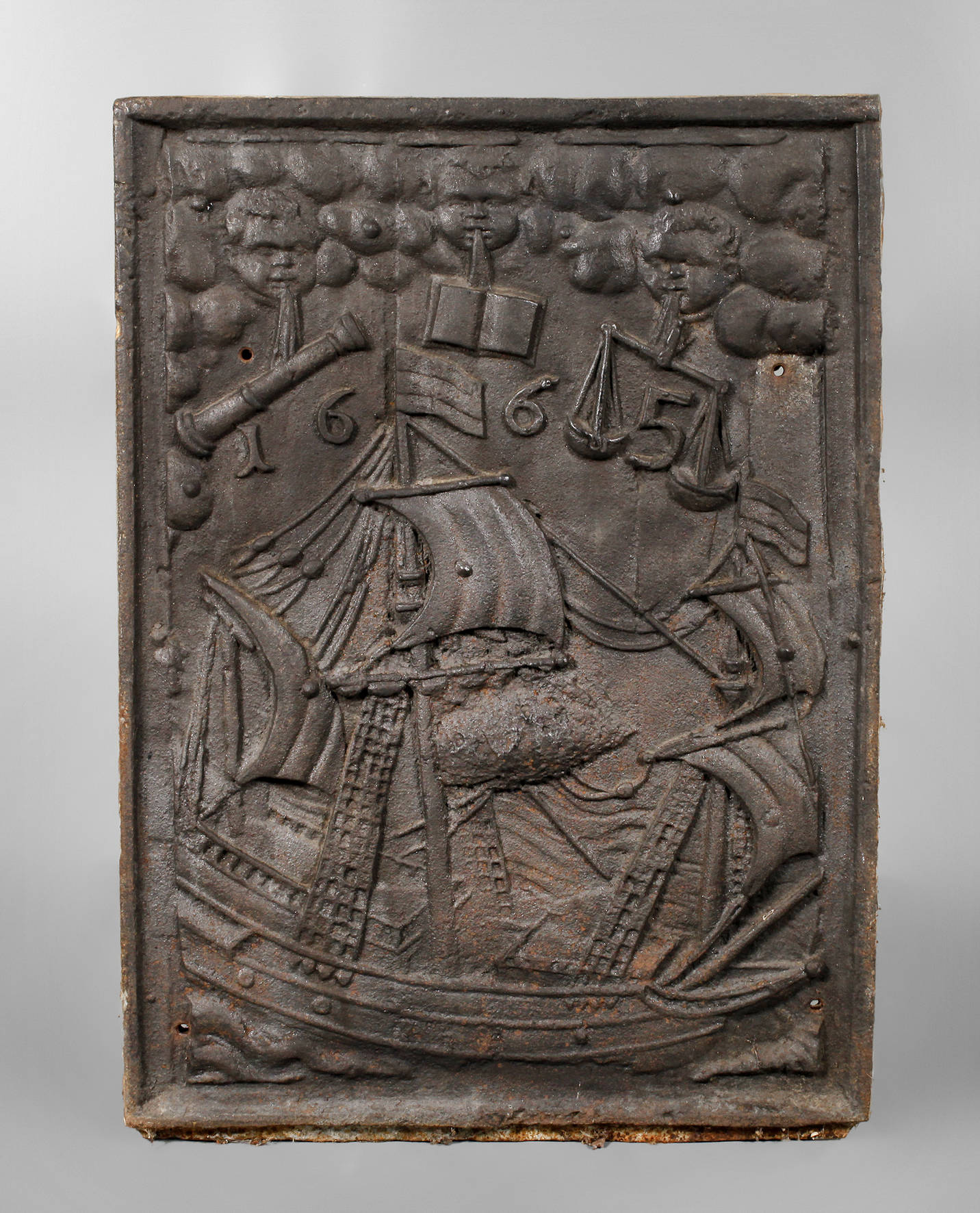 Ofenplatte mit Seefahrermotiv