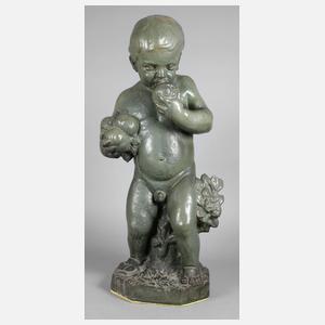 Gartenplastik Jahreszeiten Putto