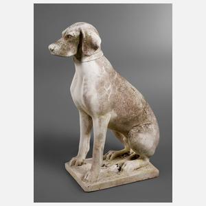 Gartenplastik Jagdhund