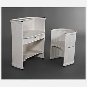 Schreibtisch und Sessel