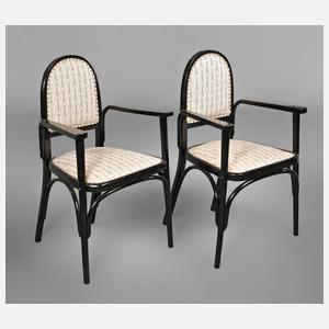 Zwei Armlehnstühle Bugholz