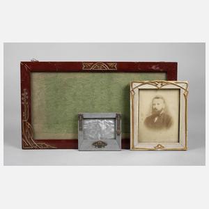 Drei Tischbilderrahmen Jugendstil