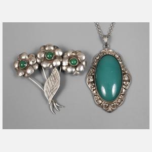 Brosche und Anhänger Jugendstil