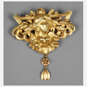 Jugendstilanhänger Gold