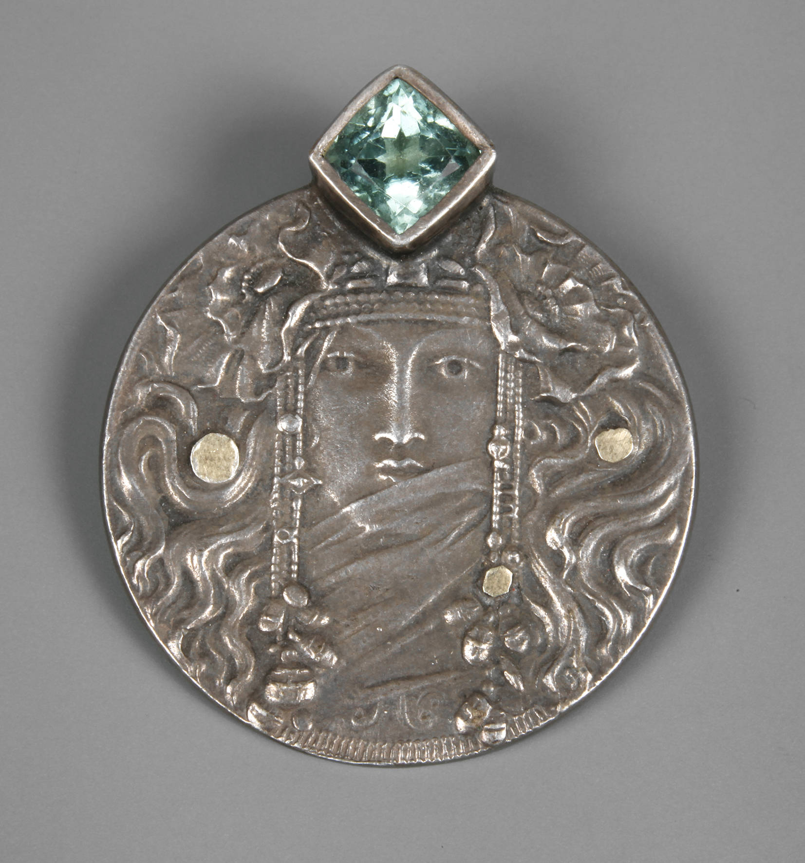 Silberbrosche Jugendstil