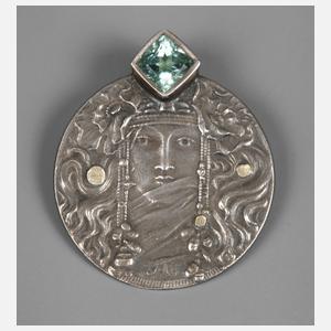 Silberbrosche Jugendstil