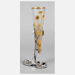 Daum Nancy Trichtervase mit Montierung