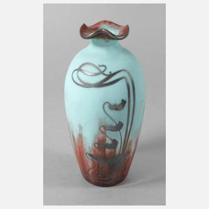 Jugendstilvase Silberoverlay