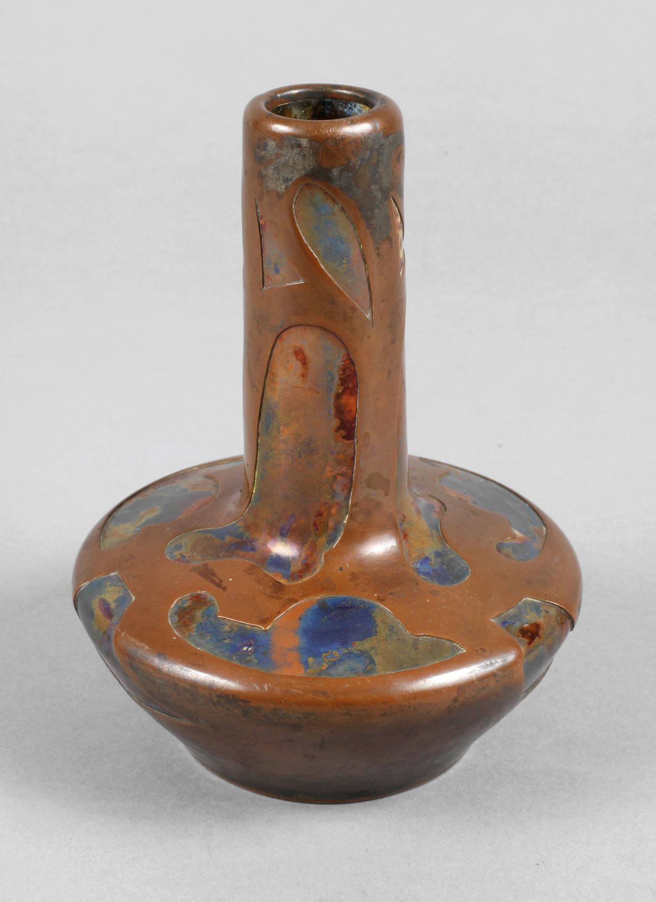 Jugendstilvasemit galvanischer Kupferauflage