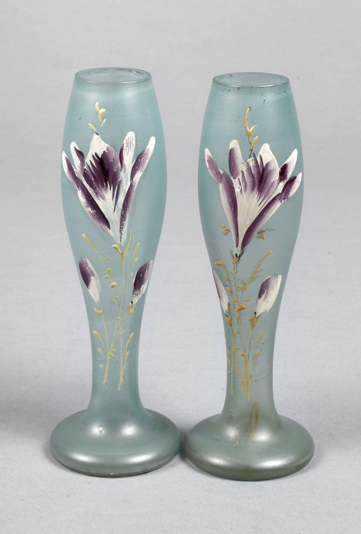 Paar Jugendstilvase Emailmalerei