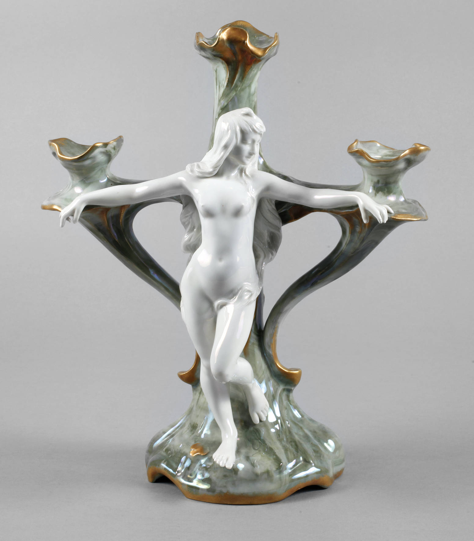 Rosenthal figürlicher Jugendstilleuchter