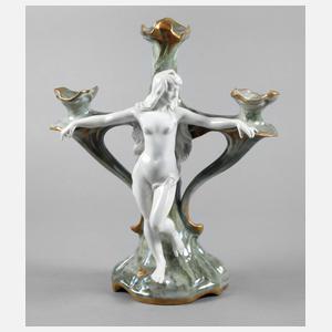 Rosenthal figürlicher Jugendstilleuchter