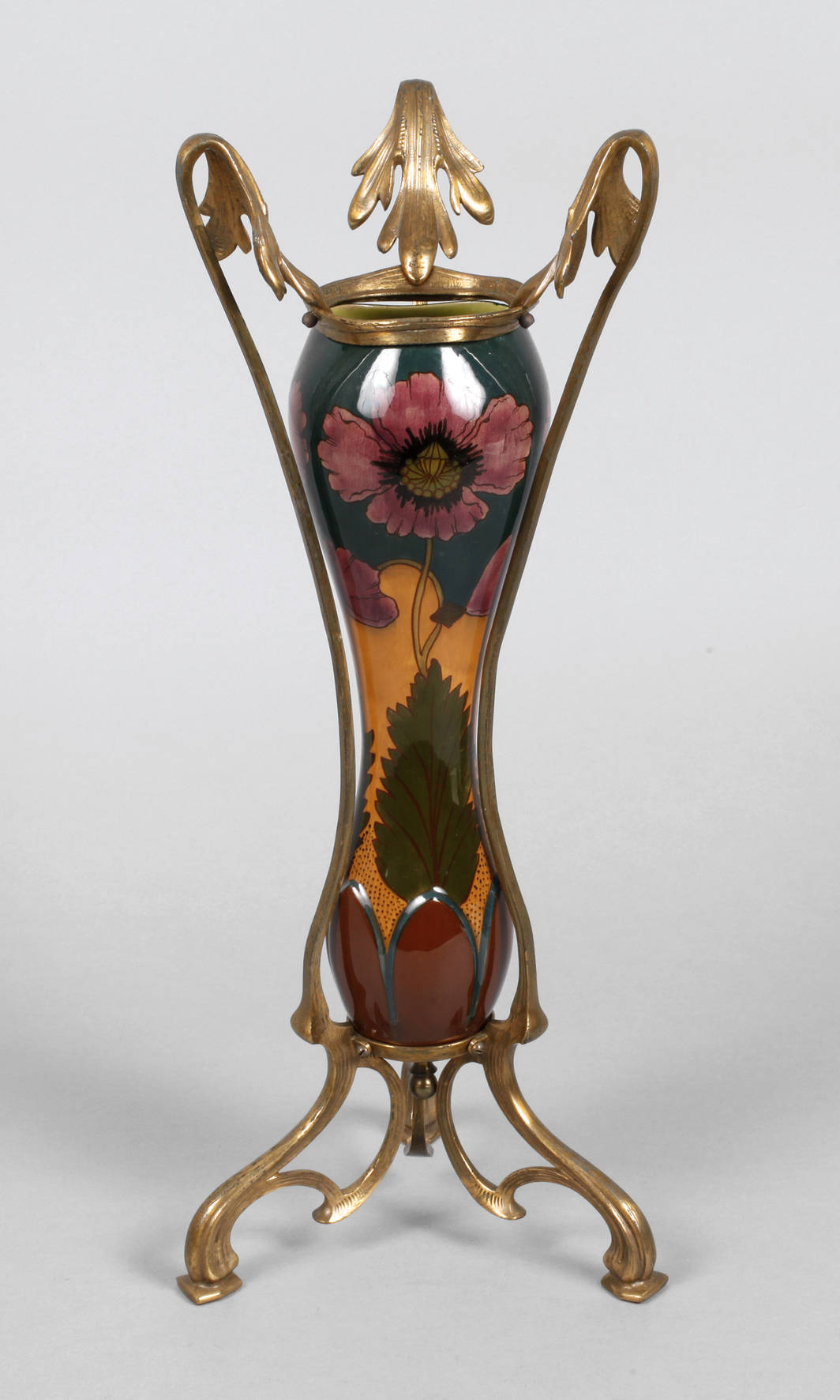 Jugendstilvase mit Metallmontierung