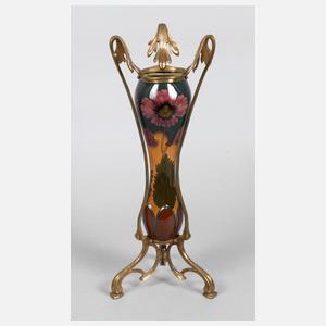 Jugendstilvase mit Metallmontierung