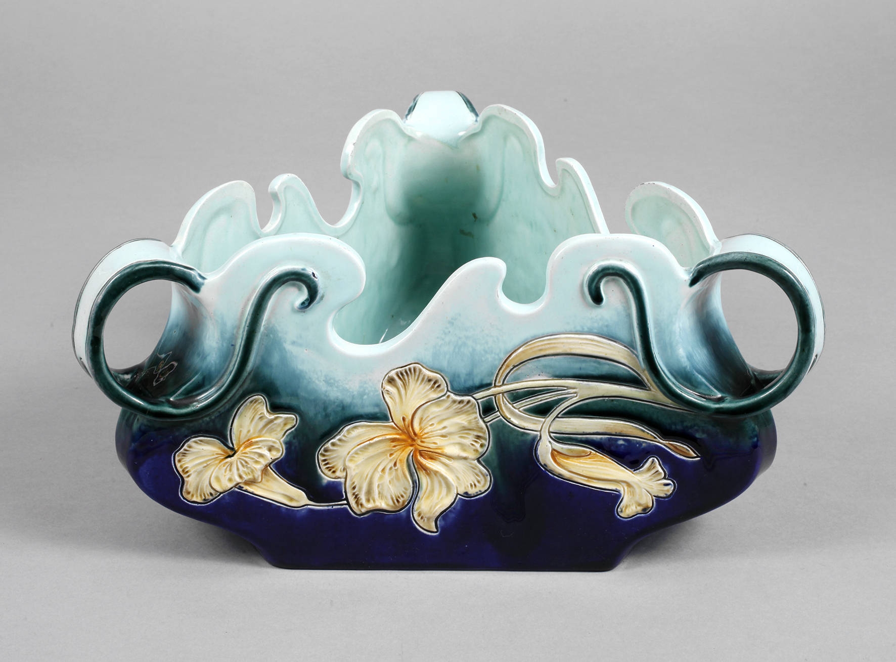 Majolika Cachepot Jugendstil