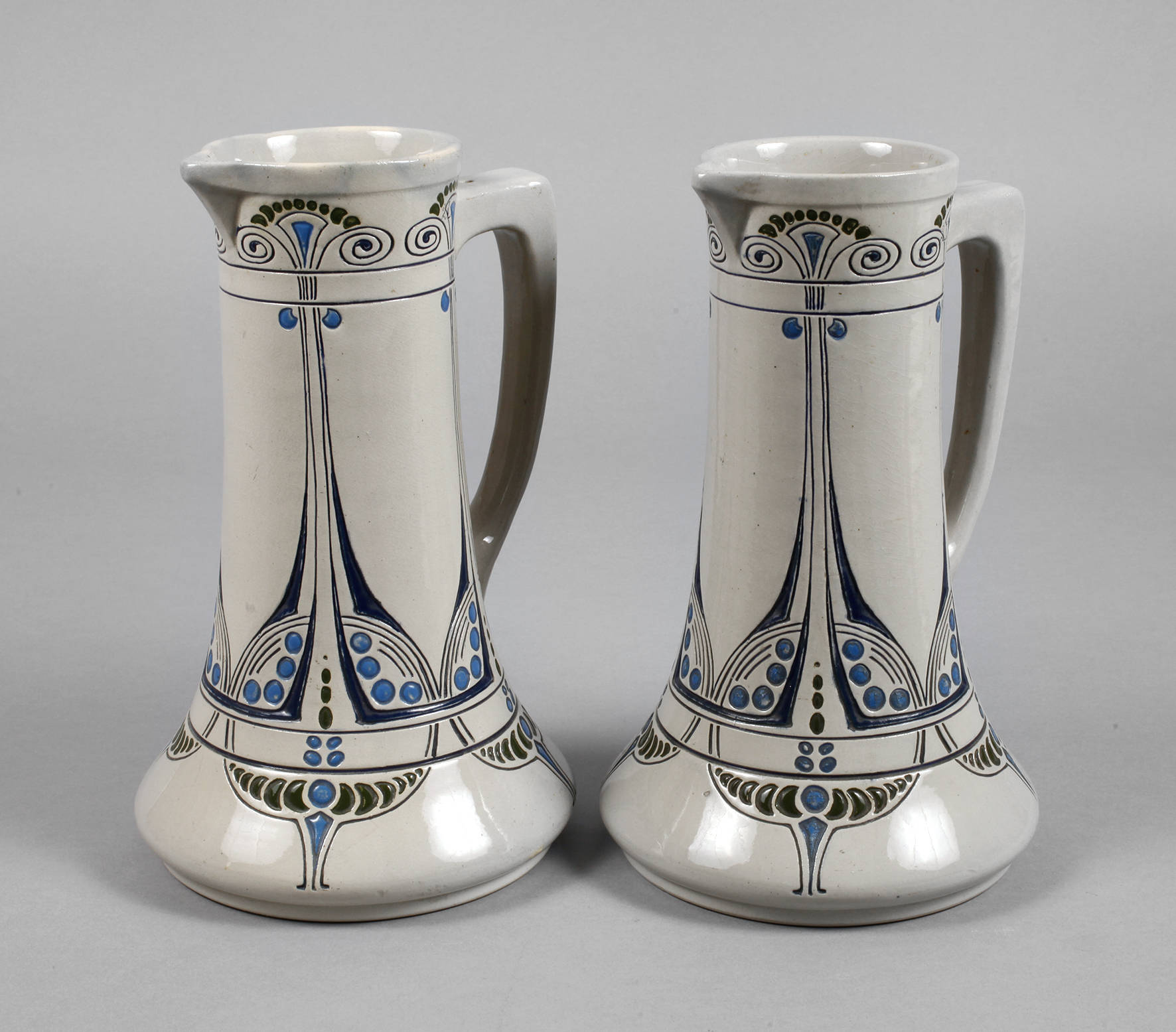 Zwei Jugendstilkannen Westerwald