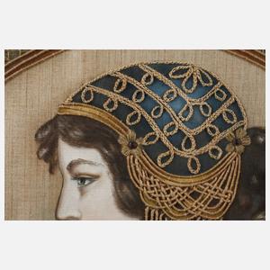 Stickbild Jugendstilschönheit