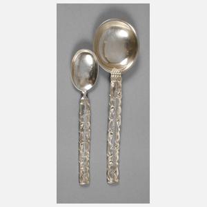 Bruckmann zwei Vorlegelöffel Art Déco