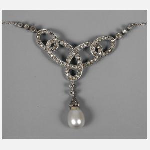 Jugendstil Collier mit Perle