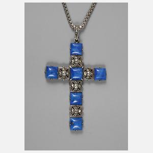 Kreuzanhänger Lapislazuli