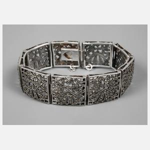 Art Déco Armband mit Markasiten