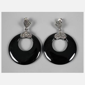 Paar Ohrstecker mit Markasitenbesatz