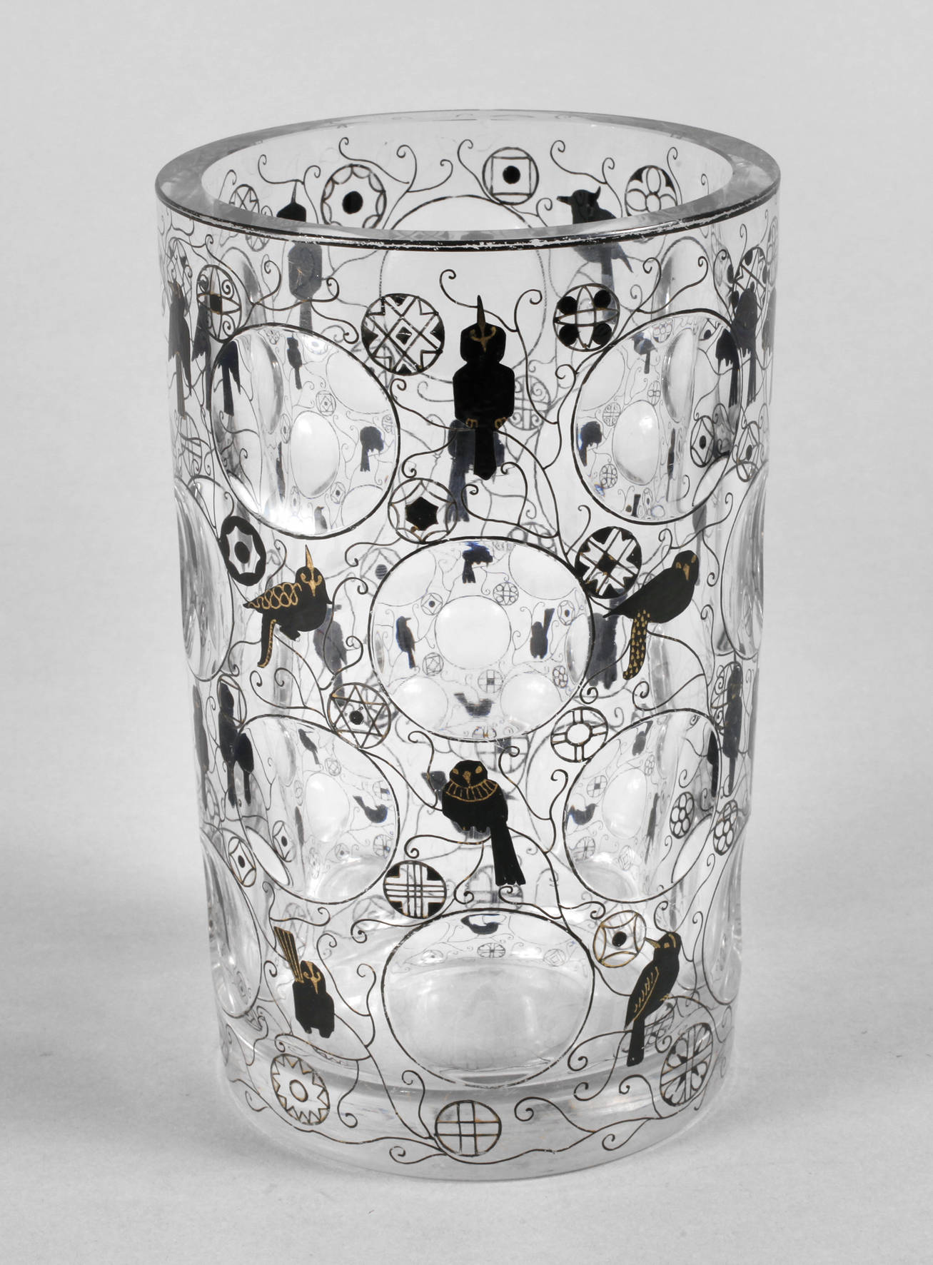 Steinschönau Vase Linsenschliff