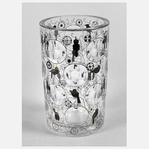 Steinschönau Vase Linsenschliff