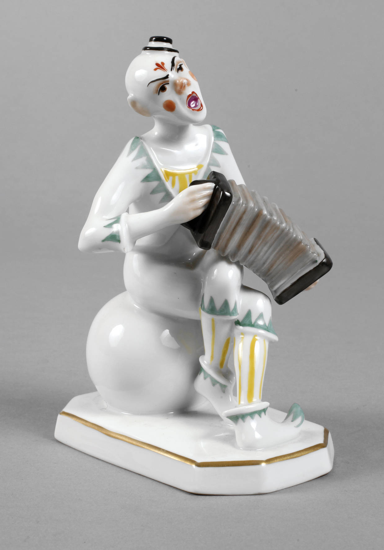 Rosenthal Clown mit Ziehharmonika