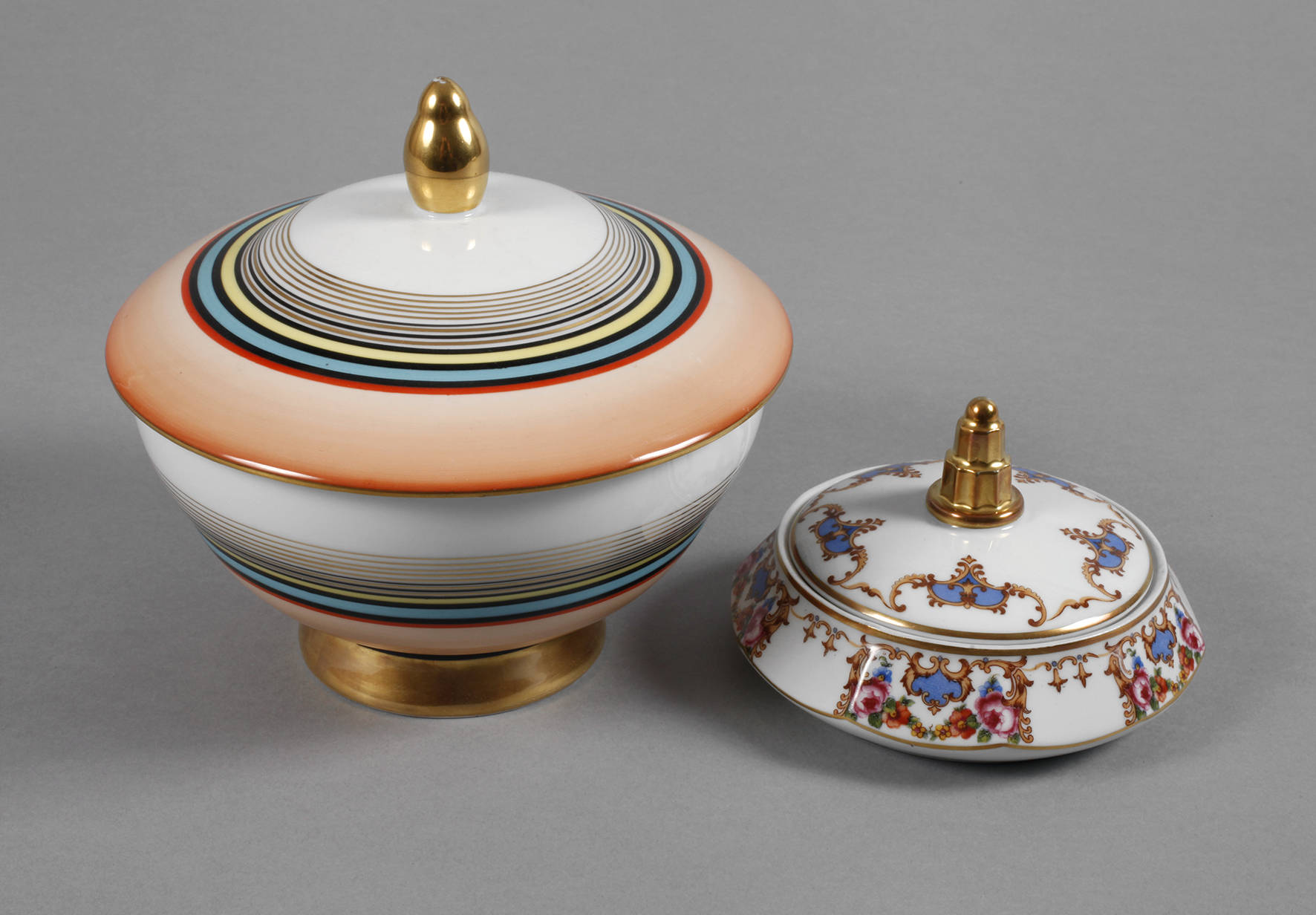 Zwei Deckeldosen Art Déco