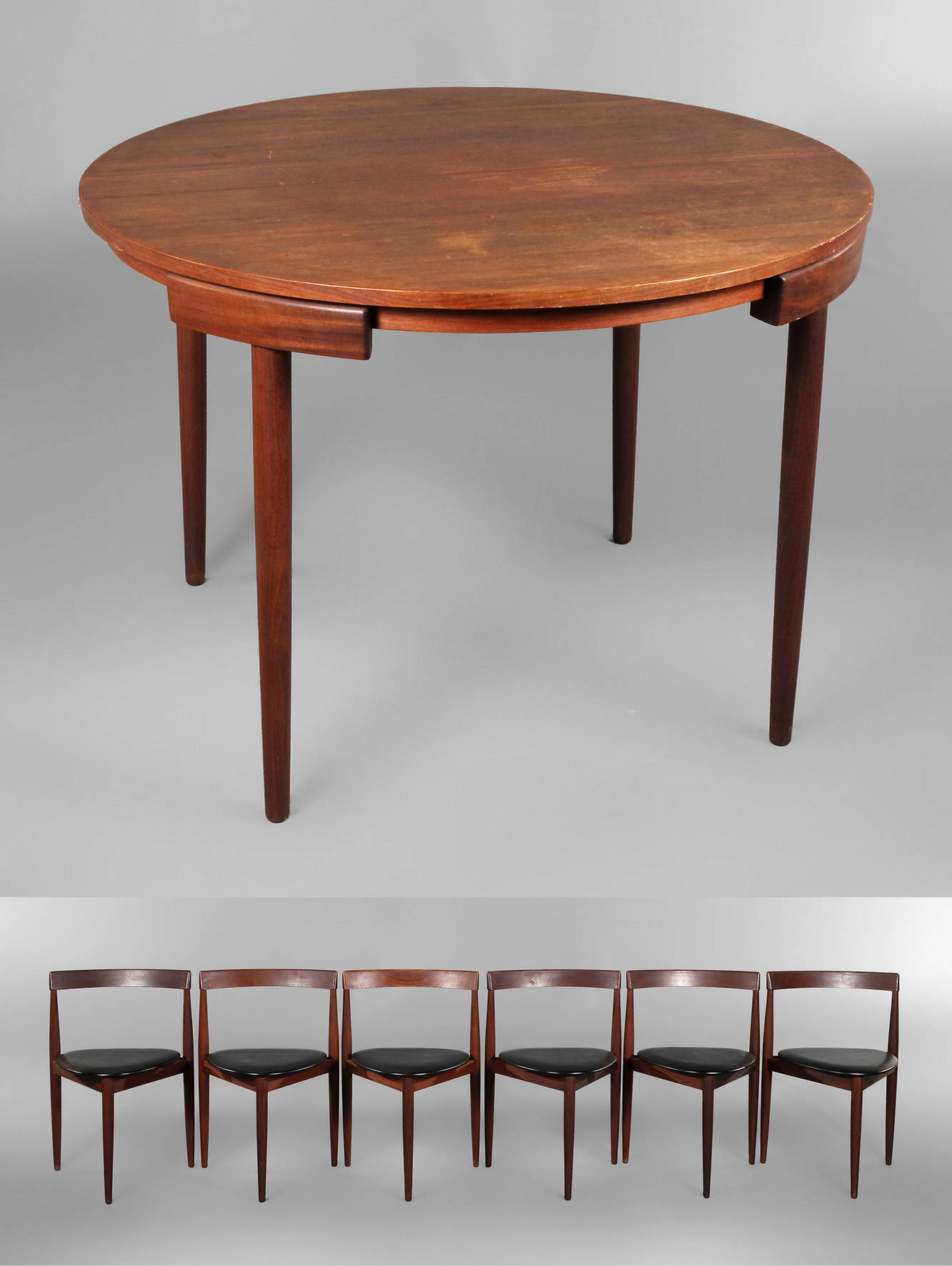 Tisch und sechs Stühle Hans Olsen