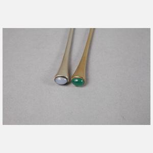 Rosenthal sechs vergoldete Mokkalöffel