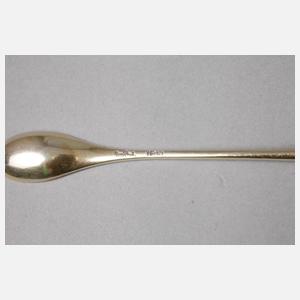 Rosenthal sechs vergoldete Mokkalöffel