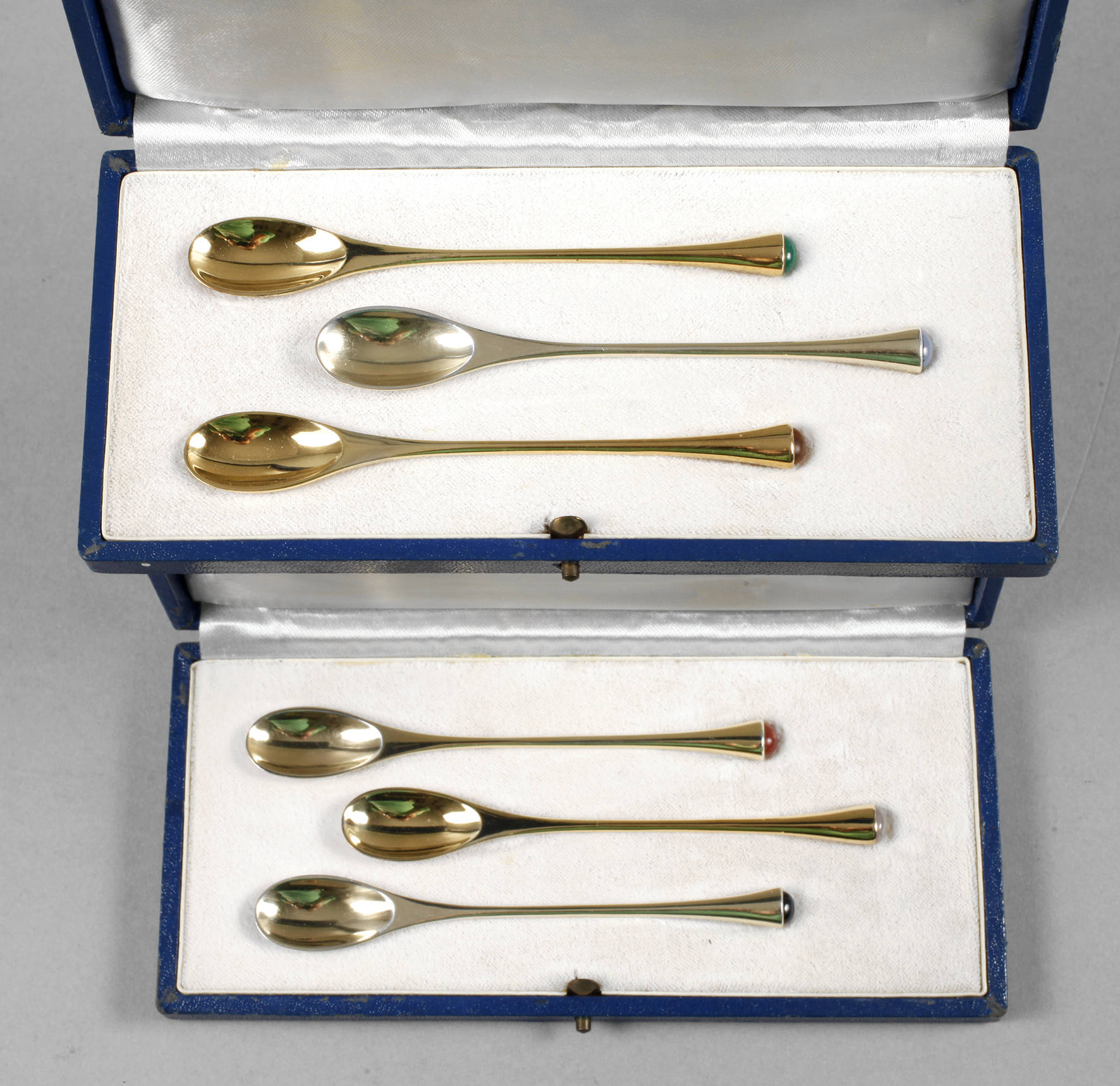 Rosenthal sechs vergoldete Mokkalöffel