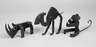 Drei stilisierte Tierfiguren