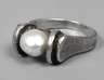 Designring mit grauer Zuchtperle