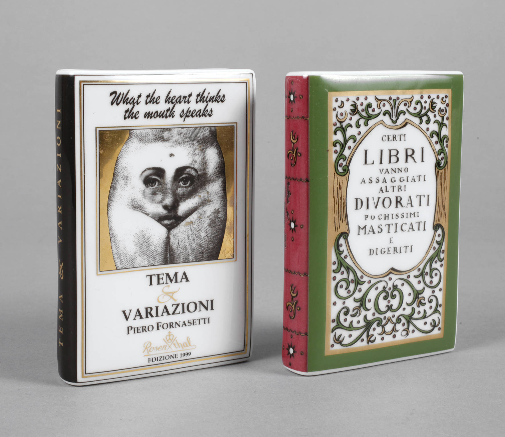 Rosenthal zwei Briefbeschwerer in Buchform