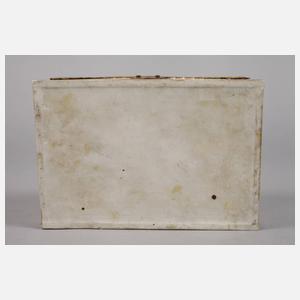 Deckeldose mit Kauffartheiszenen