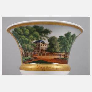 Große Biedermeier Schokoladentasse Mainburg