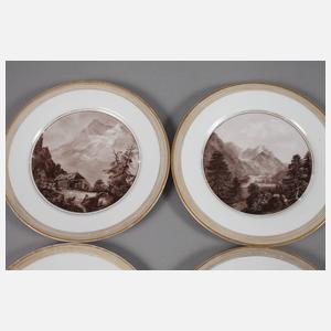 Acht Ansichtenteller Schweiz