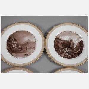 Acht Ansichtenteller Schweiz