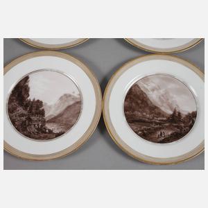 Acht Ansichtenteller Schweiz