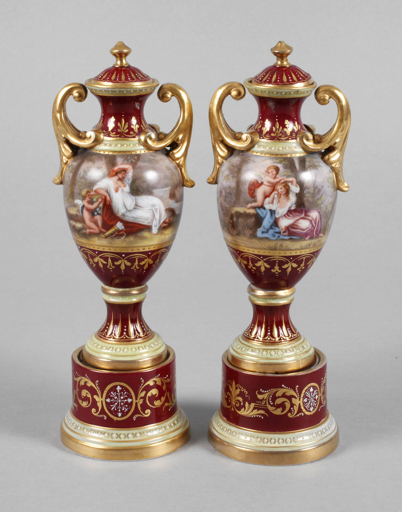 Thüringen Paar Amphorenvasen