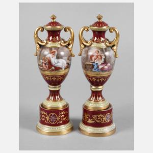 Thüringen Paar Amphorenvasen